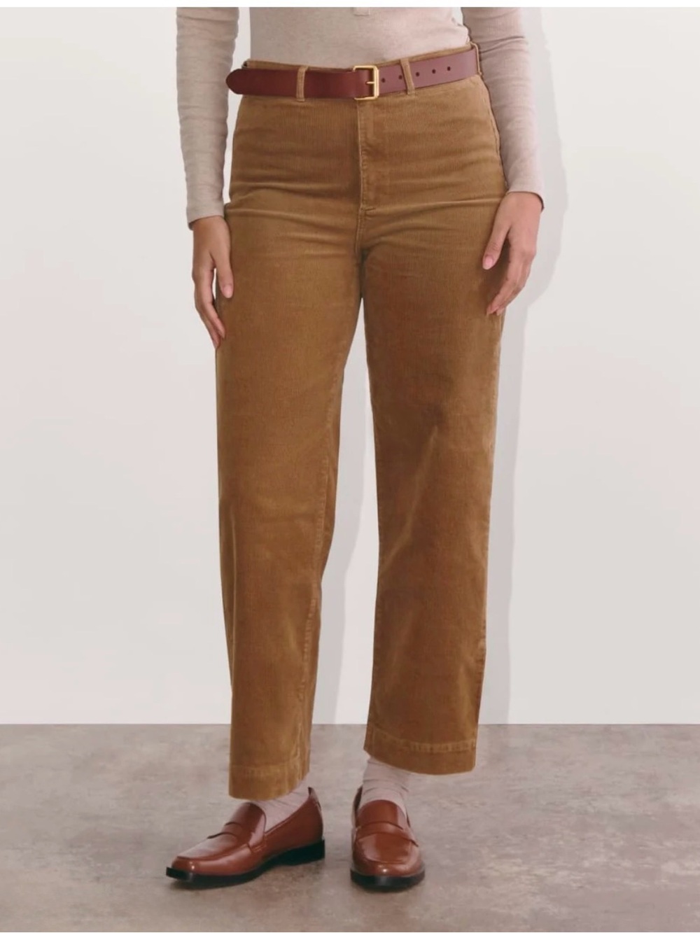Everlane The Corduroy Sailor Pant in Toasted Coconut
